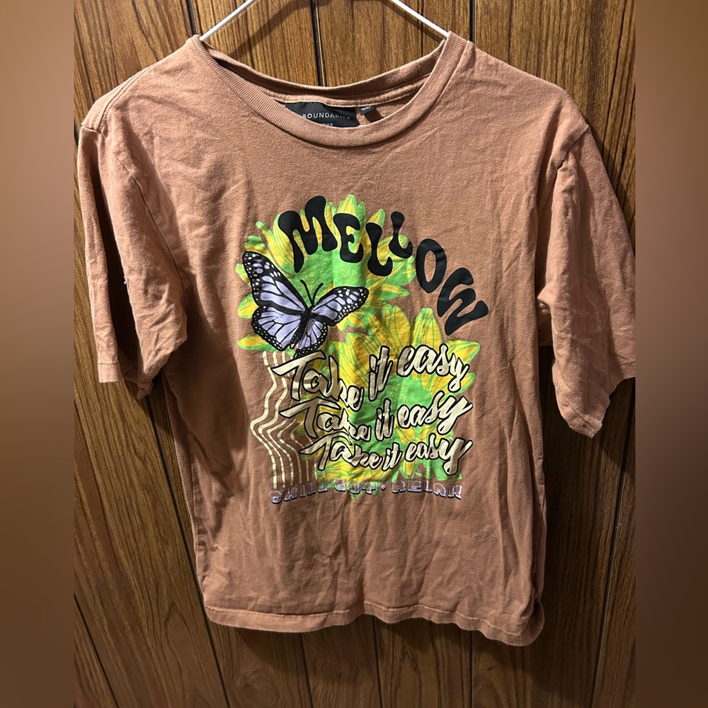 Graphic T-Shirt with Butterfly Design